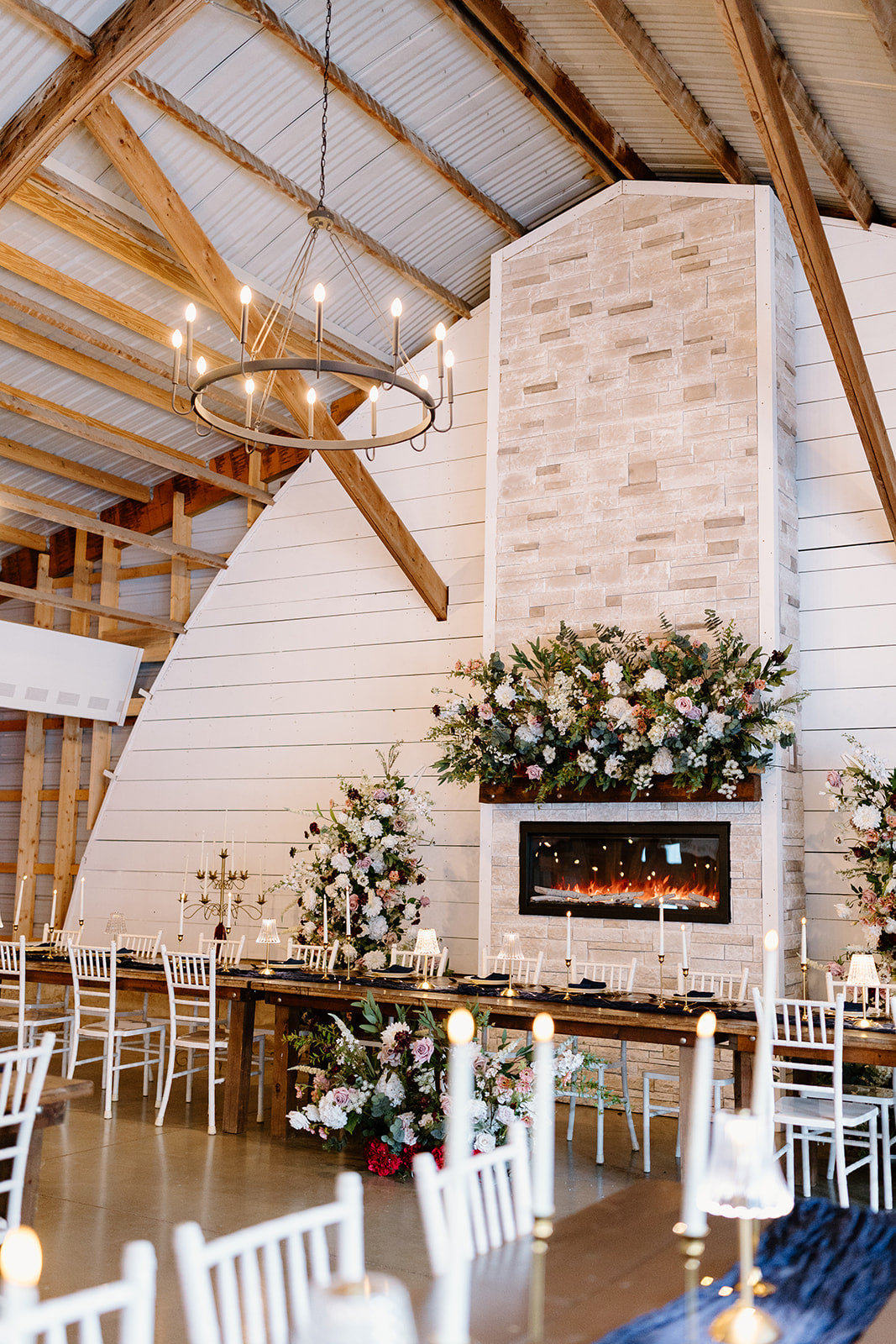 The Alice Fireplace Mantel Floral Installation