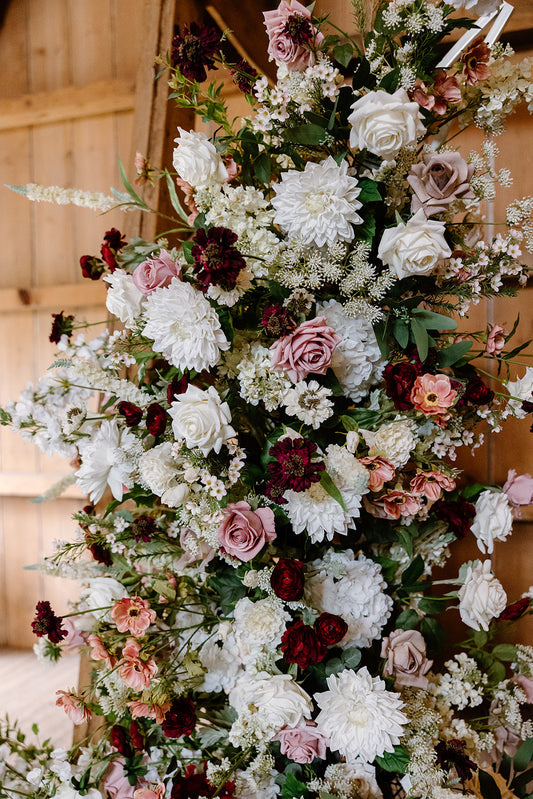 The Alice Fireplace Mantel Floral Installation